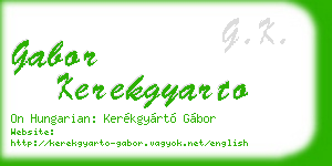 gabor kerekgyarto business card