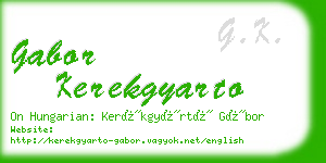 gabor kerekgyarto business card